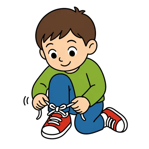 Pittogramma CAA: allacciare le scarpe