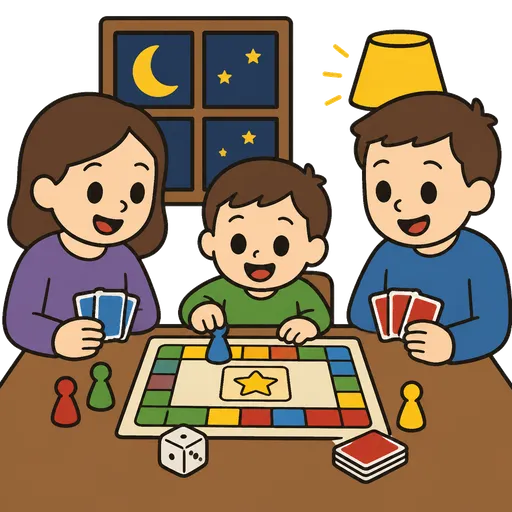 Pittogramma CAA: serata di giochi in famiglia