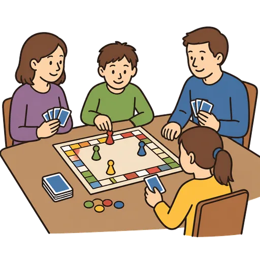 AAC pictogram: family game night