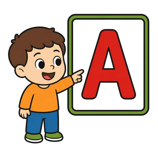 Piktogram AAC: wielka litera
