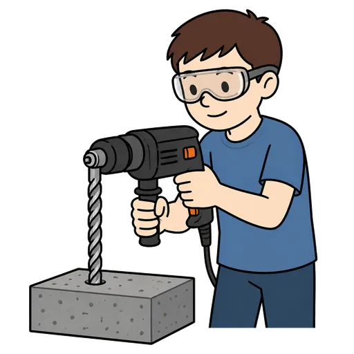 Piktogram AAC: wiertło do betonu