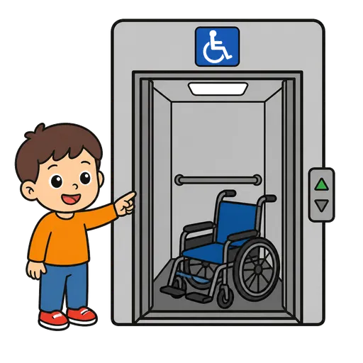 Piktogram AAK: Nástupní plošina pro vozík/elevátor