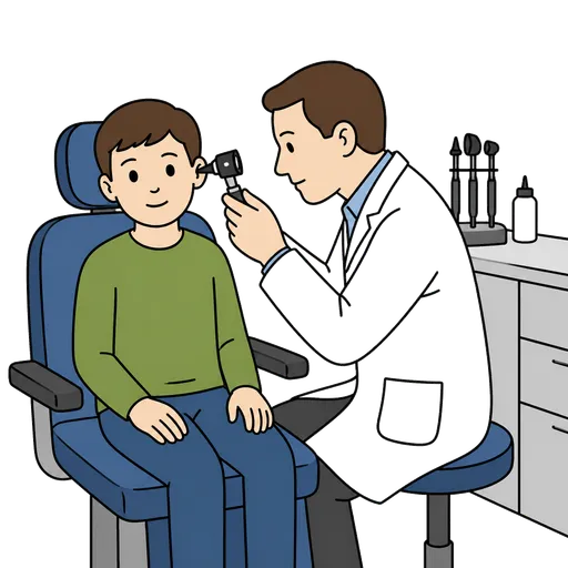 Pictograma CAA: visita a un médico otorrinolaringólogo