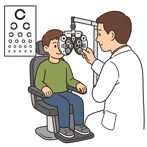 Pittogramma CAA: visita dall’oculista