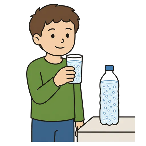 Piktogram AAC: woda gazowana
