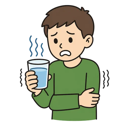 AAC-Piktogramm: Das Wasser ist zu kalt.