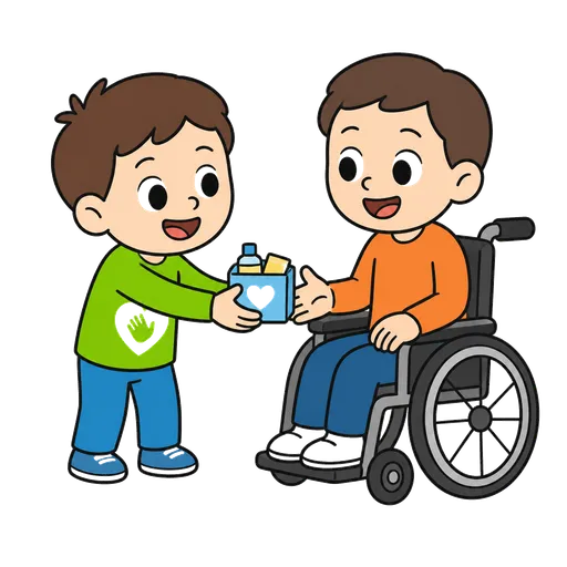 Pictograma CAA: voluntariado para personas con discapacidad