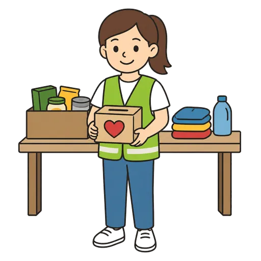 Pictograma CAA: voluntaria mujer