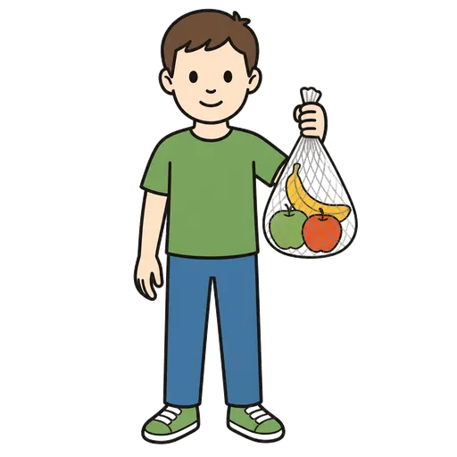 AAC-Piktogramm: Obstbeutel