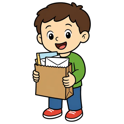 Pictograma CAA: bolsa de letras