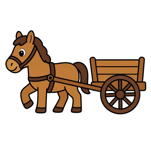 AAC-Piktogramm: Pferdewagen
