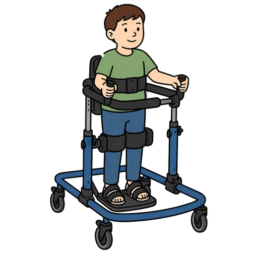 Piktogram AAK: rehabilitační kočárek pro chůzi