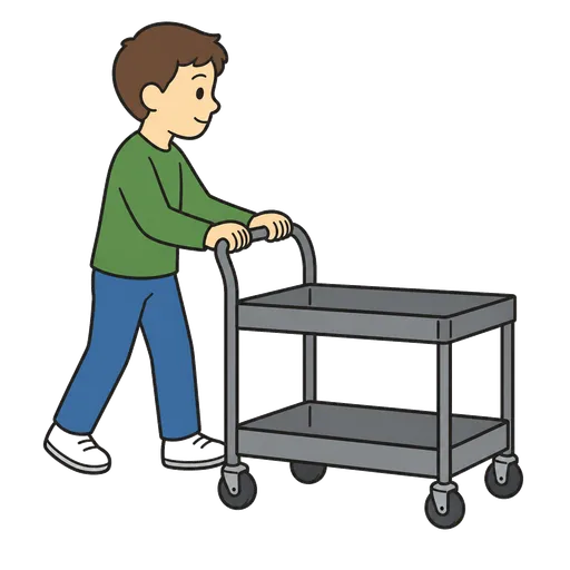 Piktogram AAK: prepravný vozík
