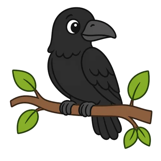 Piktogram AAC: wrona