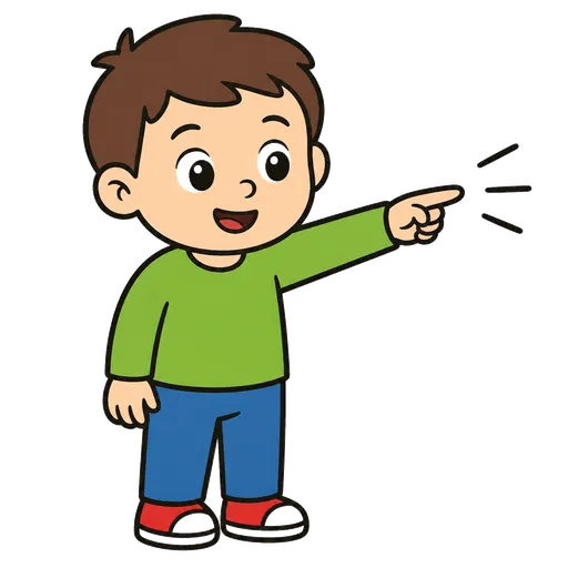 Piktogram AAK: ukazování