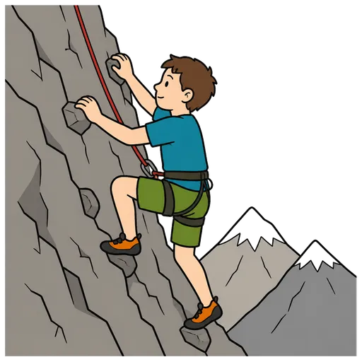 Pittogramma CAA: arrampicata in montagna