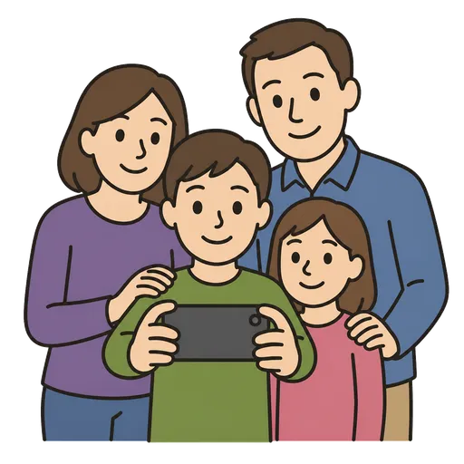 AAC pictogram: family group picture