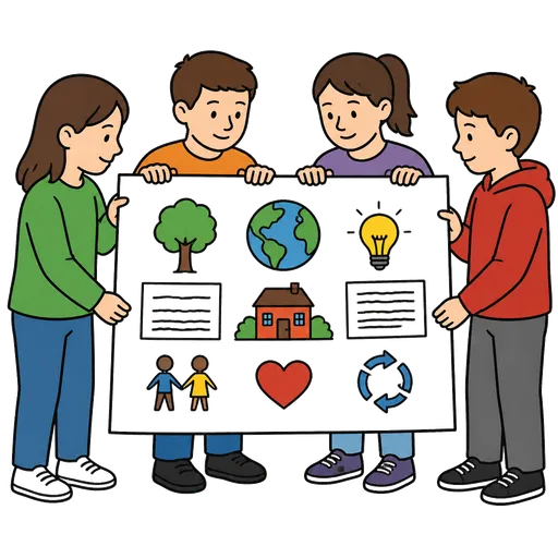 AAC pictogram: group poster