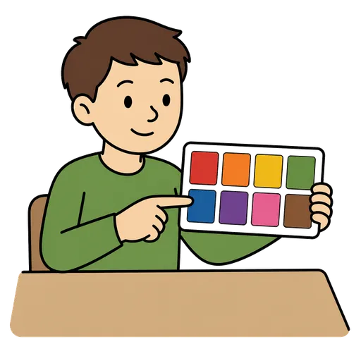 AAC pictogram: choose a color