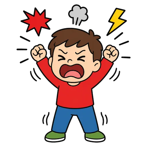 Piktogram AAC: wybuch emocji