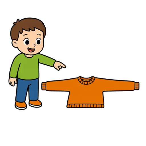 Piktogram AAC: wyciągnięty sweter