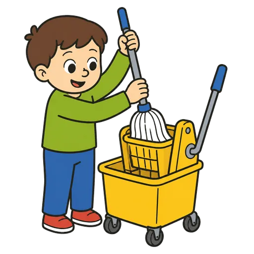 Piktogram AAK: máchací váleček na mop
