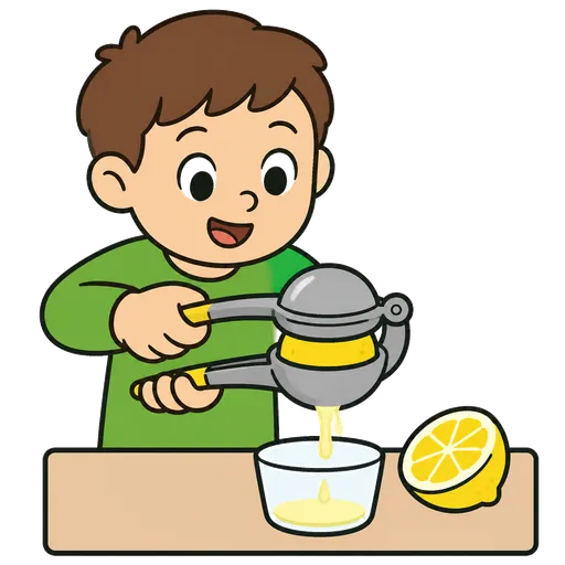 Pittogramma CAA: spremiagrumi al limone