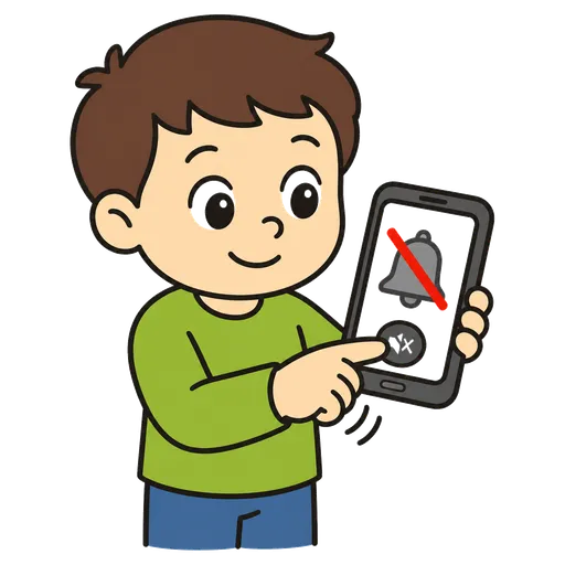 Piktogram AAC: wyciszyć telefon