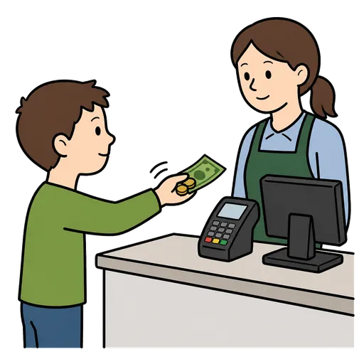 AAC-Piktogramm: Geld ausgeben