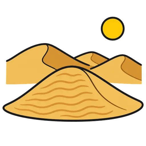 Piktogram AAK: pouštní duny