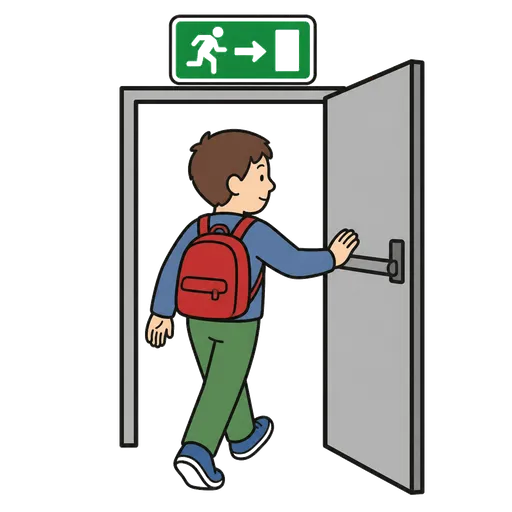 Piktogram AAK: exit