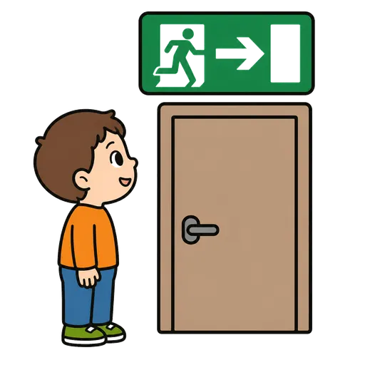 AAC-Piktogramm: Notausgang