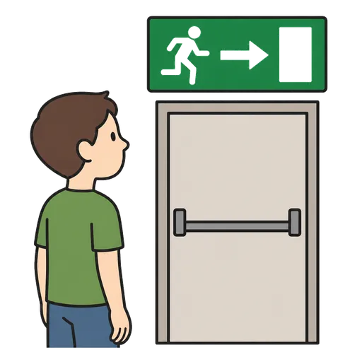 AAC-Piktogramm: Notausgang