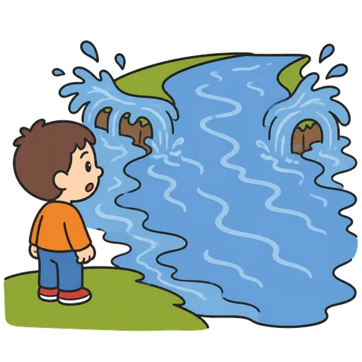 Pittogramma CAA: straripamento del fiume