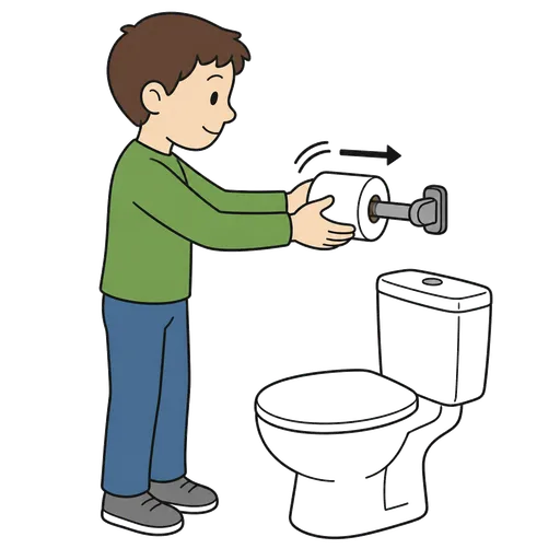 AAC-Piktogramm: Toilettenpapierrollen-Ersatz