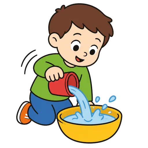 Pictograma CAA: verter agua en un tazón