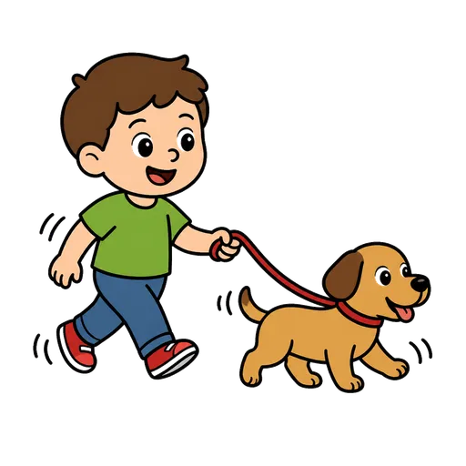 Piktogram AAC: wyprowadzać psa
