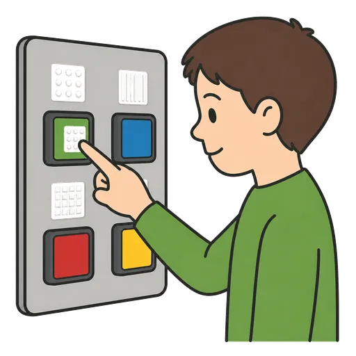 Piktogram AAC: wypukłe naklejki na przyciski