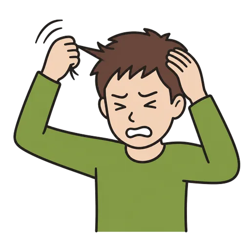 Pittogramma CAA: tirare i capelli