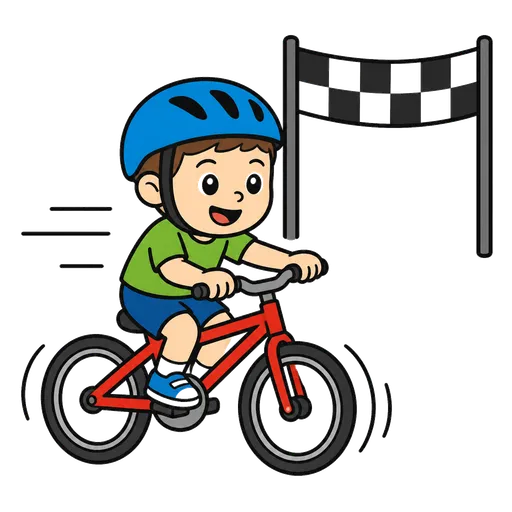 Piktogram AAC: wyścig rowerowy