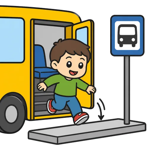 Pittogramma CAA: Scendi alla fermata dell’autobus