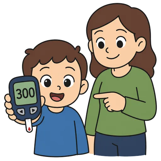 Piktogram AAC: wysoki poziom cukru