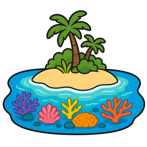 Pittogramma CAA: isola corallina
