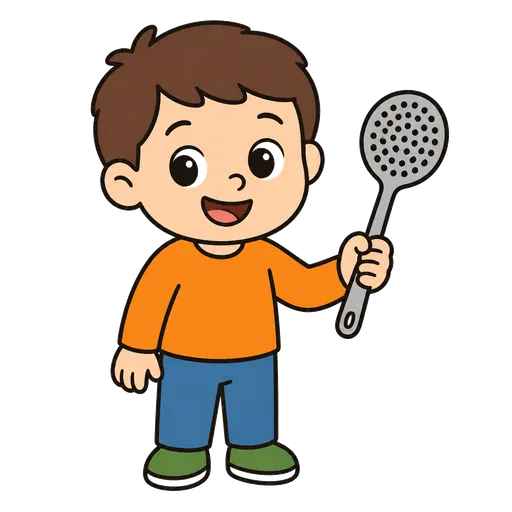 Pittogramma CAA: cucchiaio scolapasta