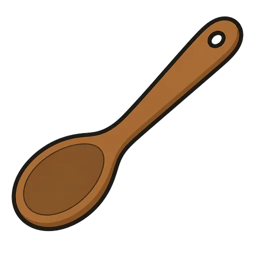 Piktogram AAC: łyżka drewniana
