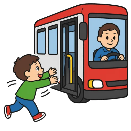 Piktogram AAC: złapmy ten autobus