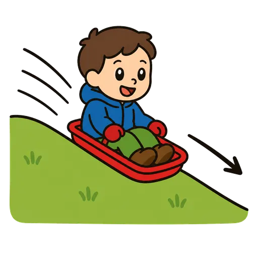 AAC pictogram: Downhill