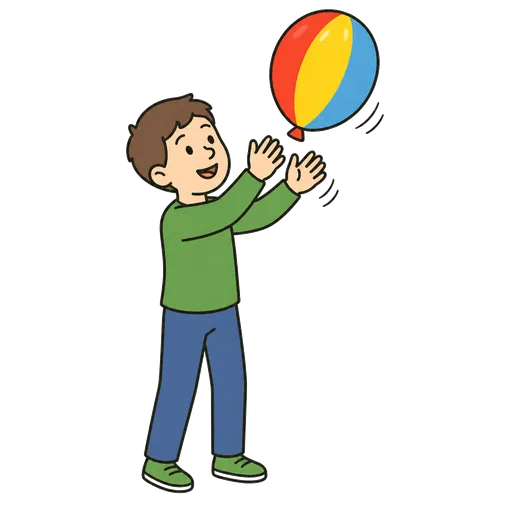 AAC-Piktogramm: mit einem Ballon spielen