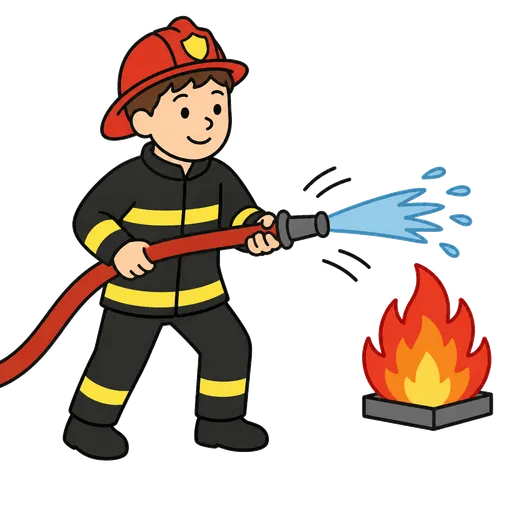 AAC-Piktogramm: Feuerwehrmann spielen