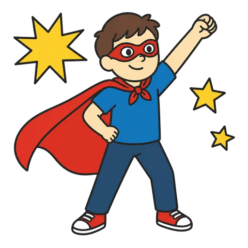 AAC-Piktogramm: Superhelden spielen